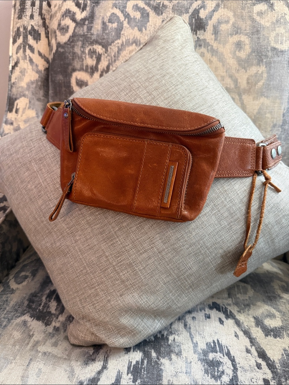 Spikes & sparrow Leather Waist Pack - Brown Leather Fanny Pack